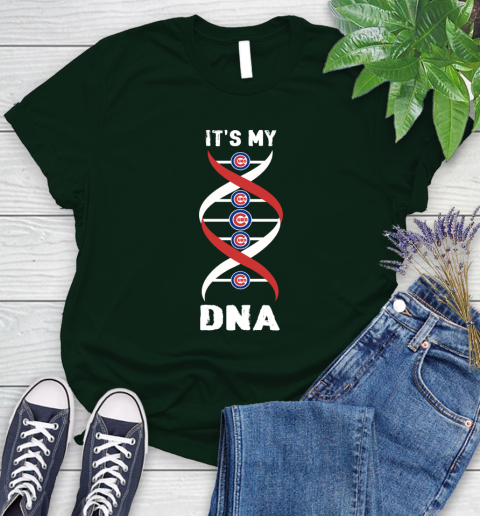Chicago Cubs MLB Baseball It's My DNA Sports Women's T-Shirt 6