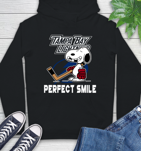 NHL Tampa Bay Lightning Snoopy Perfect Smile The Peanuts Movie Hockey T Shirt Hoodie