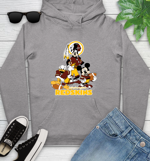 NFL Washington Redskins Mickey Mouse Donald Duck Goofy Football Shirt Youth Hoodie 6