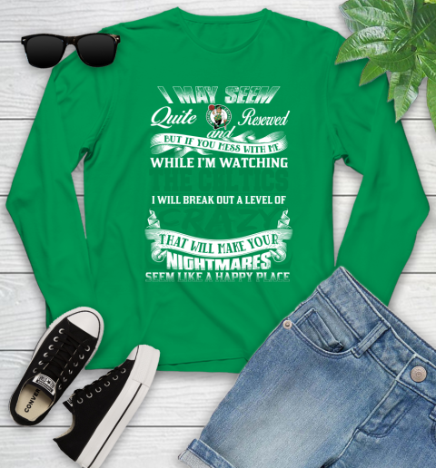 Boston Celtics NBA Basketball Don't Mess With Me While I'm Watching My Team Youth Long Sleeve 7