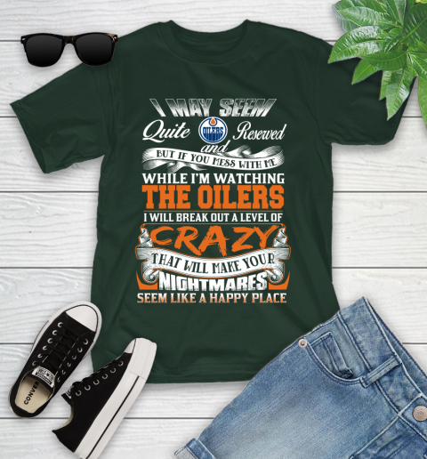 Edmonton Oilers NHL Hockey Don't Mess With Me While I'm Watching My Team Youth T-Shirt 5