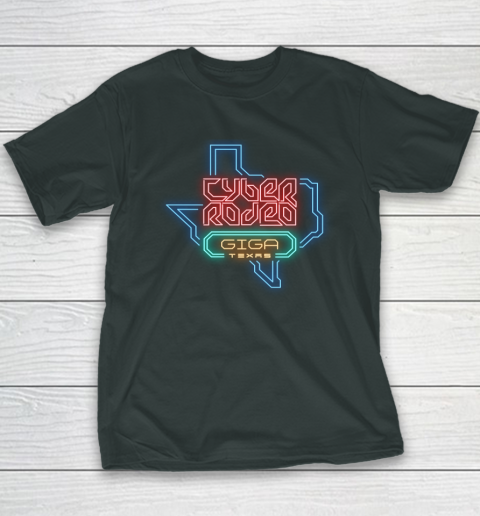 Cyber Rodeo Shirt Elon Musk Giga Texas Tesla Event Youth T-Shirt 3