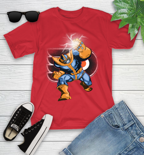 Philadelphia Flyers NHL Hockey Thanos Avengers Infinity War Marvel Youth T-Shirt 13