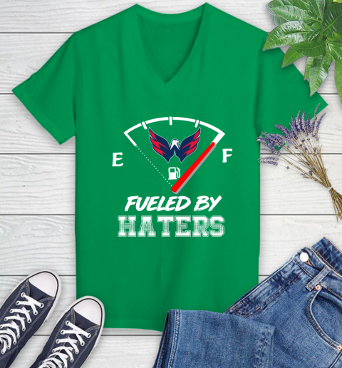 Washington Capitals NHL Hockey Fueled By Haters Sports Women's V-Neck T-Shirt 5