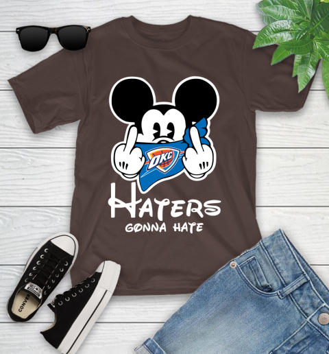 NBA Oklahoma City Thunder Haters Gonna Hate Mickey Mouse Disney Basketball T Shirt Youth T-Shirt 7