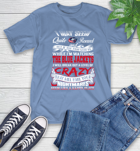 Columbus Blue Jackets NHL Hockey Don't Mess With Me While I'm Watching My Team T-Shirt 12