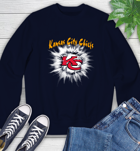 Kansas City Chiefs NFL Football Adoring Fan Rip Sports Sweatshirt 2