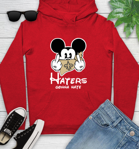 NFL New Orleans Saints Haters Gonna Hate Mickey Mouse Disney Football T Shirt Youth Hoodie 12