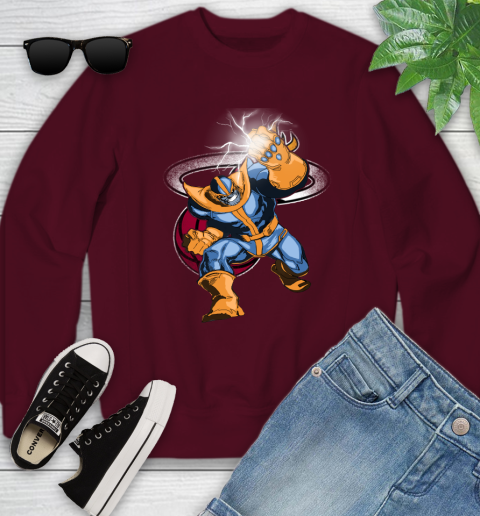 Miami Heat NBA Basketball Thanos Avengers Infinity War Marvel Youth Sweatshirt 4