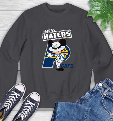 NBA Hey Haters Mickey Basketball Sports Indiana Pacers Sweatshirt 6