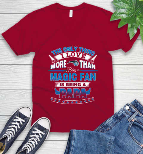 NBA The Only Thing I Love More Than Being A Orlando Magic Fan Is Being A Papa Basketball V-Neck T-Shirt 7