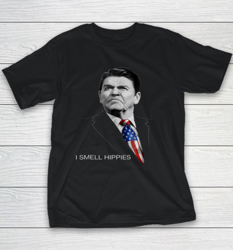 I Smell Hippies Ronald Reagan Conservative Youth T-Shirt