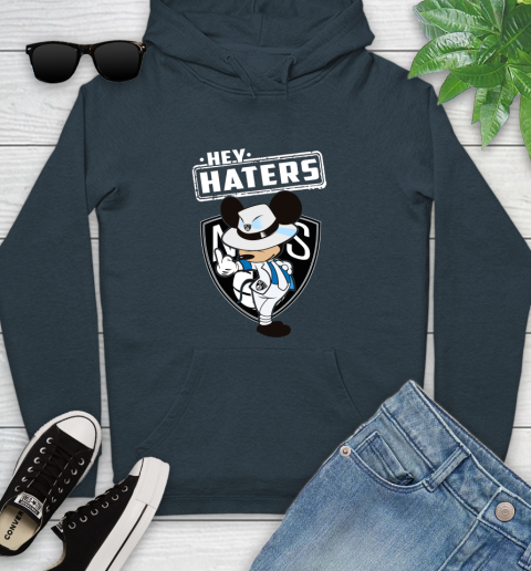 NBA Hey Haters Mickey Basketball Sports Brooklyn Nets Youth Hoodie 10