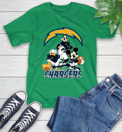 NFL San Diego Chargers Mickey Mouse Donald Duck Goofy Football Shirt T-Shirt 7