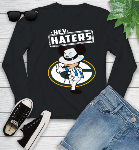 NFL Hey Haters Mickey Football Sports Green Bay Packers Youth Long Sleeve