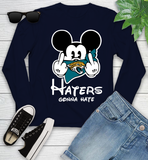 NFL Tennessee Titans Houston Texans Haters Gonna Hate Mickey Mouse Disney Football T Shirt Youth Long Sleeve 2