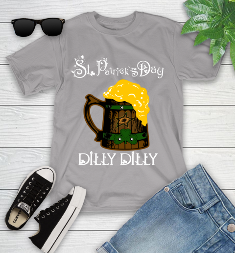 NHL Dallas Stars St Patrick's Day Dilly Dilly Beer Hockey Sports Youth T-Shirt 4