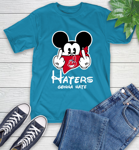 MLB Cleveland Indians Haters Gonna Hate Mickey Mouse Disney Baseball T Shirt_000 T-Shirt 9