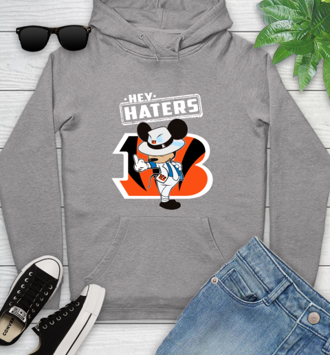 NFL Hey Haters Mickey Football Sports Cincinnati Bengals Youth Hoodie 6