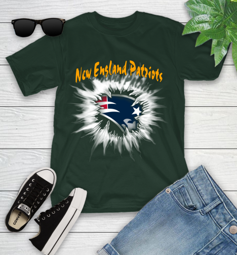 New England Patriots NFL Football Adoring Fan Rip Sports Youth T-Shirt 5