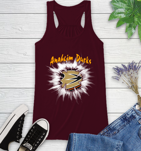 Anaheim Ducks NHL Hockey Adoring Fan Rip Sports Racerback Tank 2