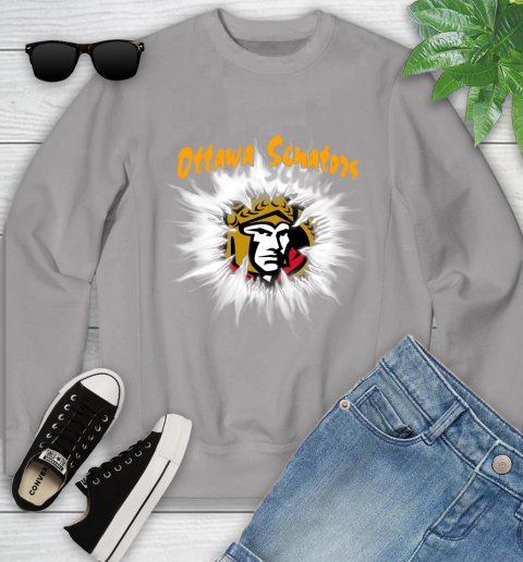 Ottawa Senators NHL Hockey Adoring Fan Rip Sports Youth Sweatshirt 3