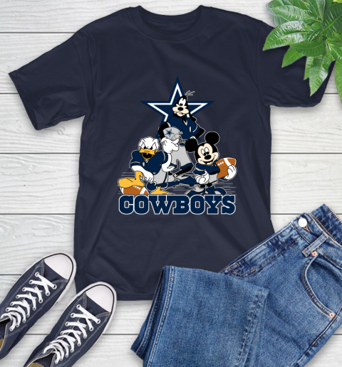 NFL Dallas Cowboys Mickey Mouse Donald Duck Goofy Football Shirt T-Shirt 3