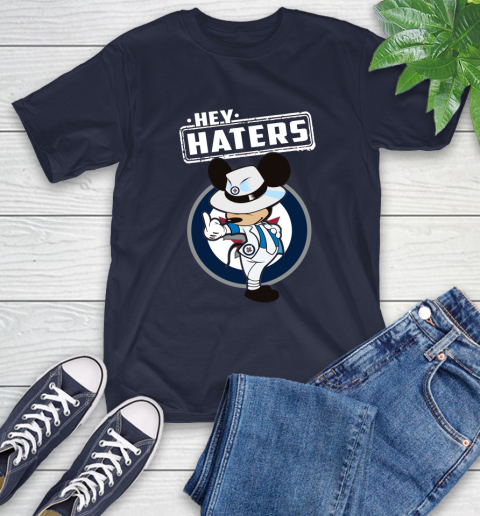 NHL Hey Haters Mickey Hockey Sports Winnipeg Jets T-Shirt 3