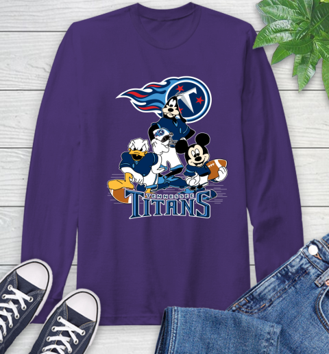 NFL Tennessee Titans Mickey Mouse Donald Duck Goofy Football Shirt Long Sleeve T-Shirt 5