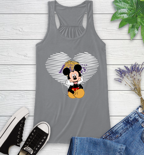 NBA Los Angeles Lakers The Heart Mickey Mouse Disney Basketball Racerback Tank 4