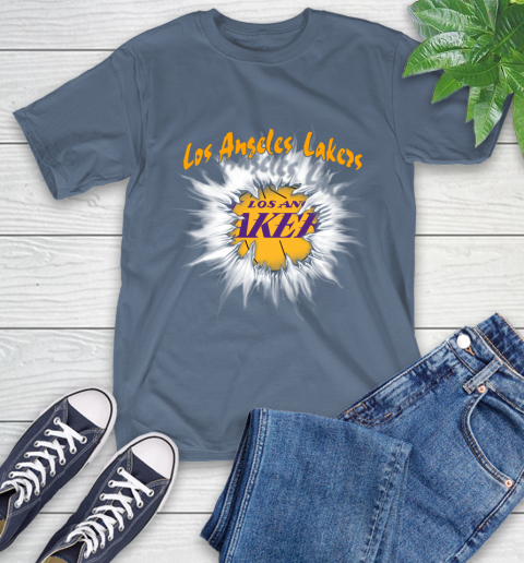 Los Angeles Lakers NBA Basketball Rip Sports T-Shirt 8