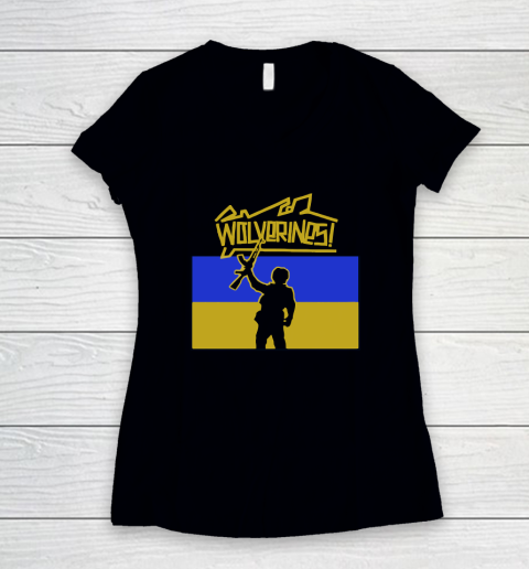 Ukraine Wolverines Shirt  Support Ukraine Wolverines Proud Women's V-Neck T-Shirt