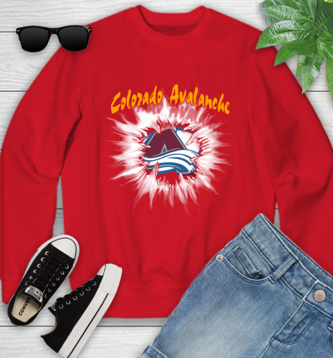 Colorado Avalanche NHL Hockey Adoring Fan Rip Sports Youth Sweatshirt 8