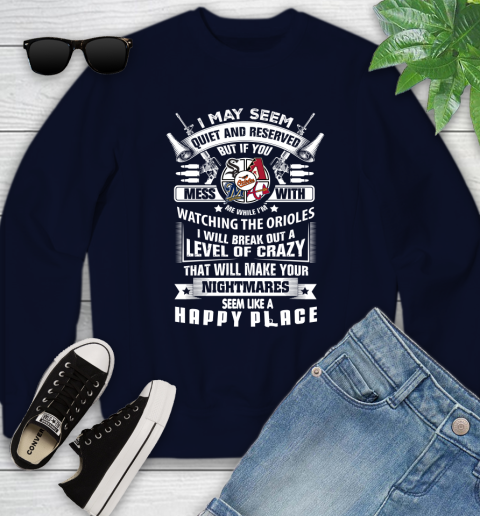 Baltimore Orioles MLB Baseball Don't Mess With Me While I'm Watching My Team Sports Youth Sweatshirt 2