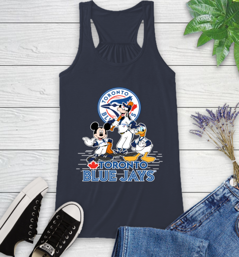 MLB Toronto Blue Jays Mickey Mouse Donald Duck Goofy Baseball T Shirt Racerback Tank 10