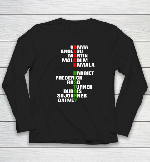 Obama Angelou Inspirational African Black History Month Long Sleeve T-Shirt