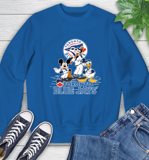 MLB Toronto Blue Jays Mickey Mouse Donald Duck Goofy Baseball T Shirt Sweatshirt 9