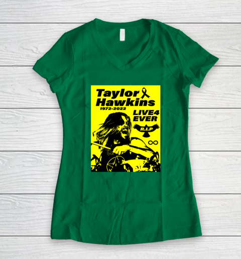 Taylor Hawkins Shirt RIP Foo Fighters Drummer 1972  2022 Women's V-Neck T-Shirt 3