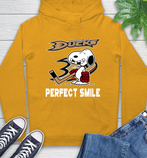 NHL Anaheim Ducks Snoopy Perfect Smile The Peanuts Movie Hockey T Shirt Hoodie 2