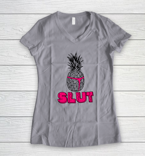 Pineapple Slut Women's V-Neck T-Shirt 2