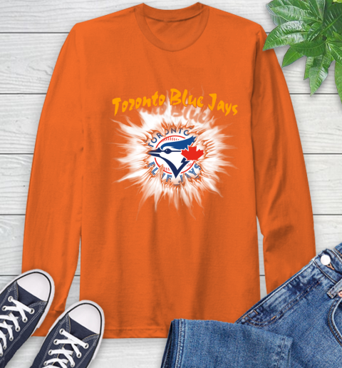 Toronto Blue Jays MLB Baseball Adoring Fan Rip Sports Long Sleeve T-Shirt 4