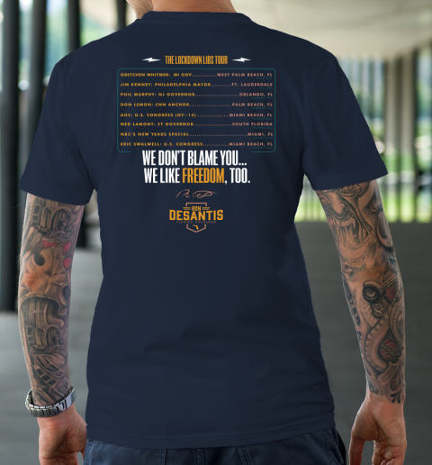 Escape To Florida Shirt Ron DeSantis (Print on front and back) T-Shirt 10