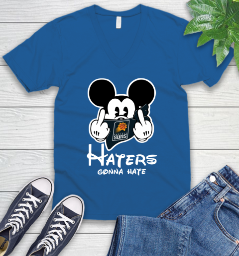 NBA Phoenix Suns Haters Gonna Hate Mickey Mouse Disney Basketball T Shirt V-Neck T-Shirt 5