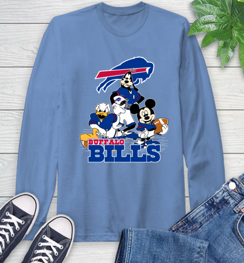 NFL Buffalo Bills Mickey Mouse Donald Duck Goofy Football Shirt Long Sleeve T-Shirt 12