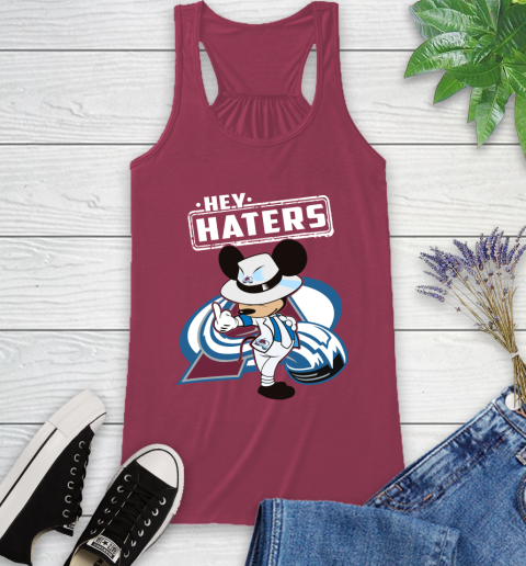 NHL Hey Haters Mickey Hockey Sports Colorado Avalanche Racerback Tank 7
