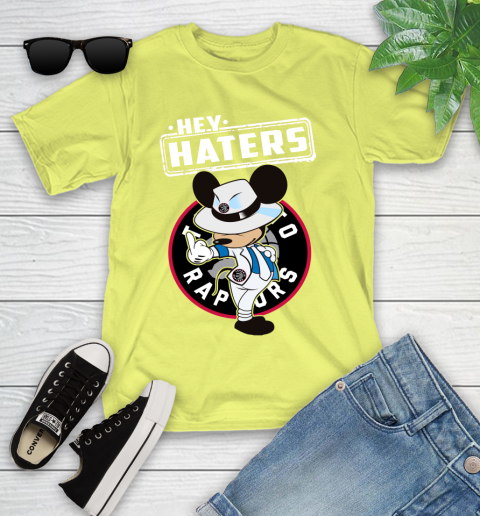 NBA Hey Haters Mickey Basketball Sports Toronto Raptors Youth T-Shirt 10