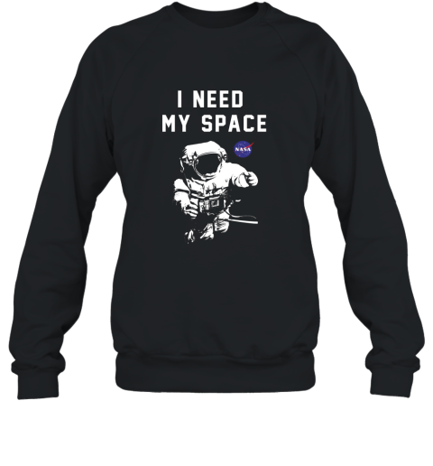 NASA I Need My Space Faded Astronaut Graphic T Shirt Sweatshirt
