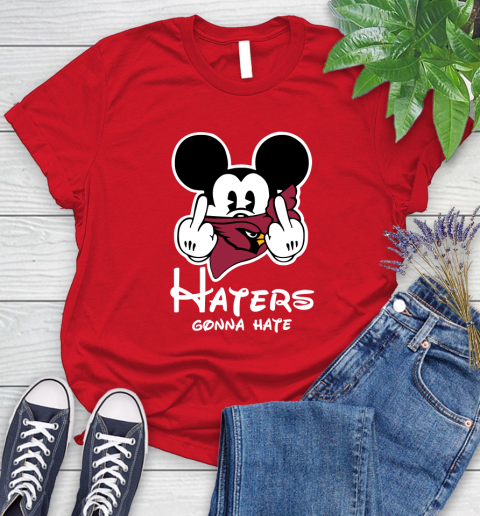 NFL Arizona Cardinals Haters Gonna Hate Mickey Mouse Disney Football T Shirt Women's T-Shirt 13