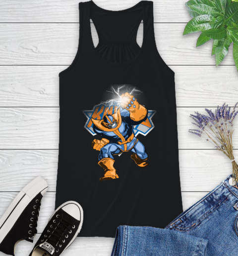 New York Knicks NBA Basketball Thanos Avengers Infinity War Marvel Racerback Tank