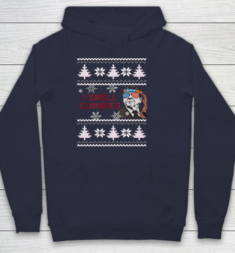 Ronald Reagan Hippies American Flag Ugly Christmas Sweater Hoodie Tee For Sports